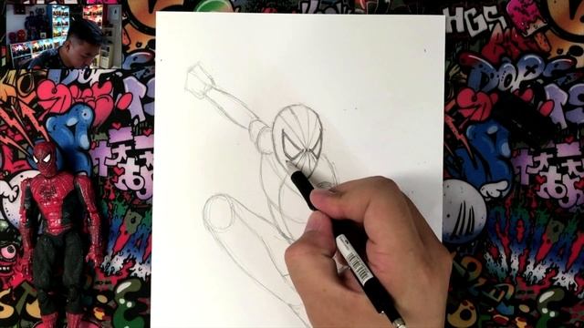 How to Draw SPIDER-MAN (Tobey Maguire) | Narrated Step-by-Step Tutorial смотреть онлайн