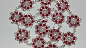 Бисероплетение. Мастер класс.Украшение из бисера.Ожерелье, браслет, сережки. 2 часть . Пошаговый МК.