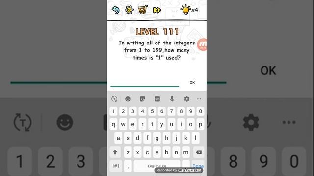 Brain challenge puzzle level 111 walkthrough