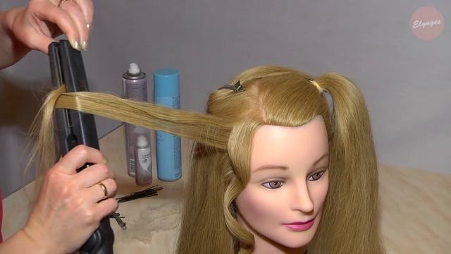 Шкатулка -  локоны плойкой -  утюжком / How to make curls