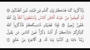 Сура 2, стр. №31, аяты 197-202, Аль-Бакара. Учебное чтение Корана.