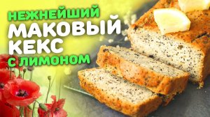 Безумно сочный и нежный МАКОВЫЙ КЕКС с лимонным сиропом  ПП РЕЦЕПТ  полезный десерт БЕЗ ГЛЮТЕНА