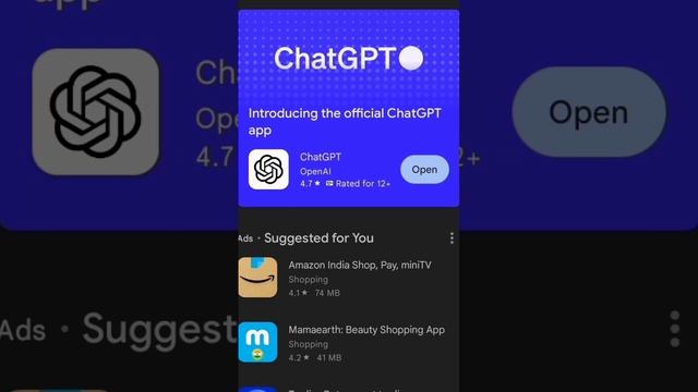 chat gpt app available on Android  open AI application #ai