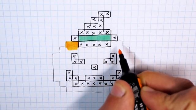 Halloween Pixel Art - How To Draw Pumpkin Head #pixelart смотреть онлайн