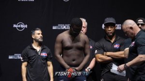 DEJI SPORTS DAD BOD IN FACE OFF WITH VINNIE HACKER AT WEIGH IN AHEAD OF FIGHT - FULL VIDEO