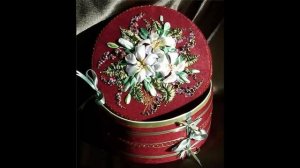 ШКАТУЛКИ ВЫШИТЫЕ АТЛАСНЫМИ ЛЕНТАМИ