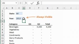 Keep Your Excel Drop-down List Arrow Always Visible!