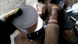 Удаление каталитического нейтрализатора выхлопных газов на Форд Фокус 2 1,6 состояние после 217т.к