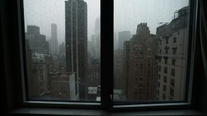 Manhattan View - City Rain Open WIndow City Sounds in New York City ｜ASMR