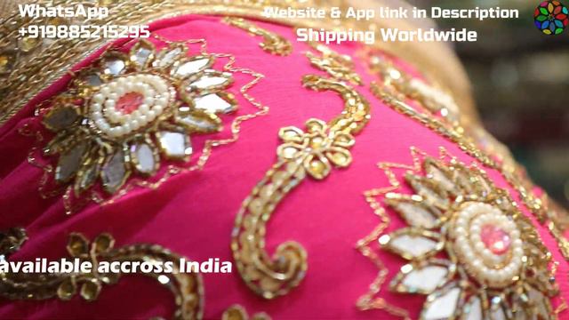 AR-1089 "The Fuchsia Rose" Premium Wedding Wear||Banarasi Chiffon||Mirror, Pearls, Cut Glass, Zari смотреть онлайн