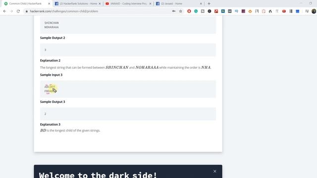 Common Child HackerRank Solution