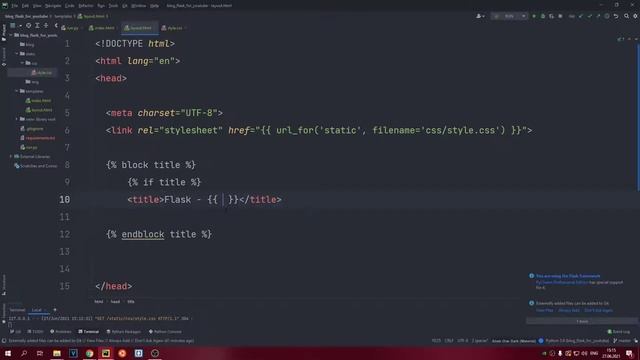 Блог на flask / url_for(), Jinja 2 и render_template() # 2 смотреть онлайн