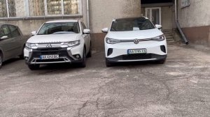 Габариты Volkswagen Id 4 (визуальное сравнение с Volkswagen Touareg и Мицубиси Outlander)