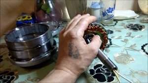 Генератор из двух мотор колес от гироскутера Часть 4