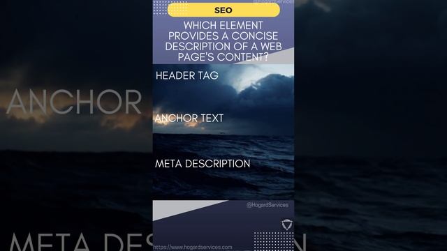 SEO - Which element provides a concise description of a web page's content? #seo #smallbusiness