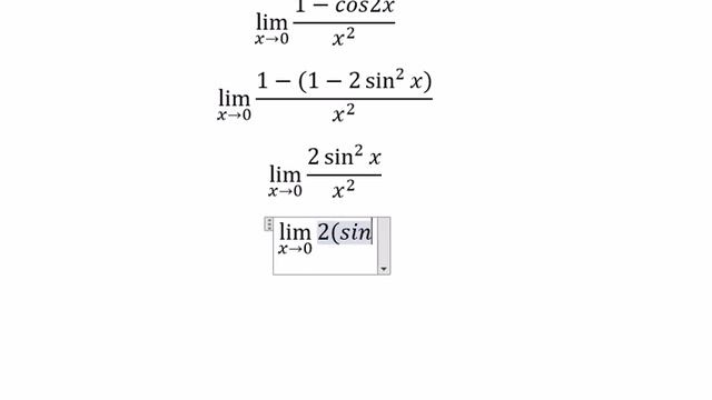 Calculus Help: Find the limit: lim (x→0) (1-cos2x)/x^2 - Techniques to solve the limits смотреть онлайн