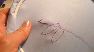 Embroidery lessons. Урок по вышивке гладью №  2/// Стебельчатый шов