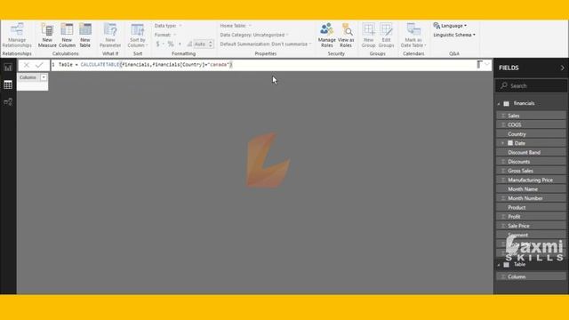 Calculatetable dax function in power bi | Calculatetable dax function in power bi desktop