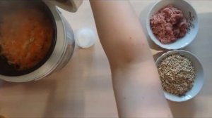Быстрая вкусная перловая каша с фаршем в мультиварке
