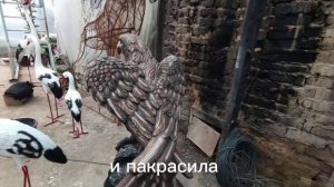 Арт бетон скулптура орла сваими руками