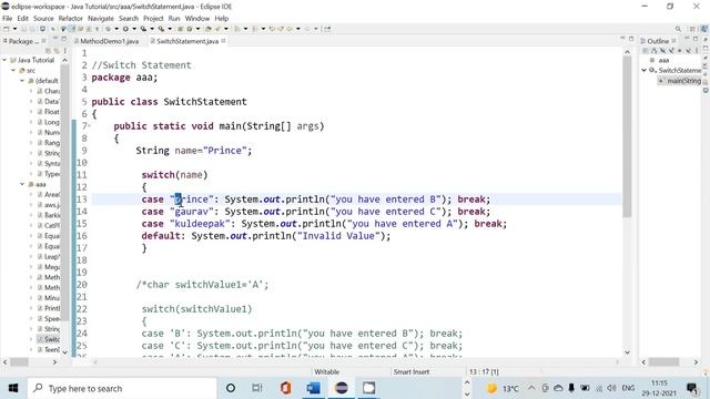 Switch Statement in JAVA(Example 2) смотреть онлайн