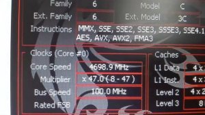 Intel Core i7 4790K Overclock 4.7GHz