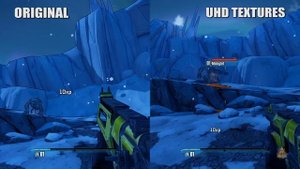 Borderlands 2 - Original vs UHD Textures Comparison (in 4K)