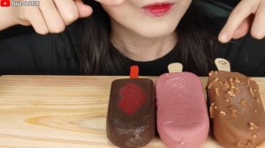 SUB) ASMR *MAGNUM ICE CREAM PARTY 매그넘 아이스크림 먹방 CHOCOLATE ICE CREAM, RUBY COLLECTION EATING SOUNDS