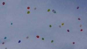 В небо запустили шарики, город Орёл, день города Орла, 5 августа 2018 год