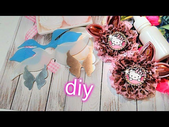 Последний хит для рукоделия   шаблоны, клей  DIY  МК бантики с ушками
