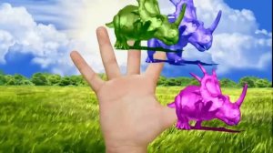 Динозавры finger family Dino Colors Семья Пальчики Цвета