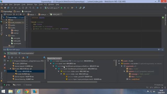 WebStorm 9 - Spy-js for Node.js: tracing, debugging and profiling Node смотреть онлайн