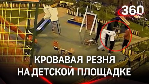 Решил спор с помощью ножа: кровавая резня на детской площадке в Подмосковье попала на камеру