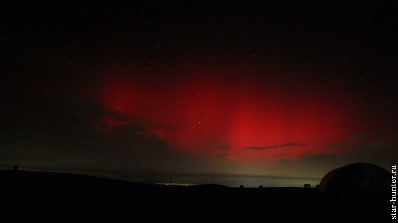 Aurora timelapse in the Caucasus, 43 degrees north latitude. 2023\11\05, 20:41