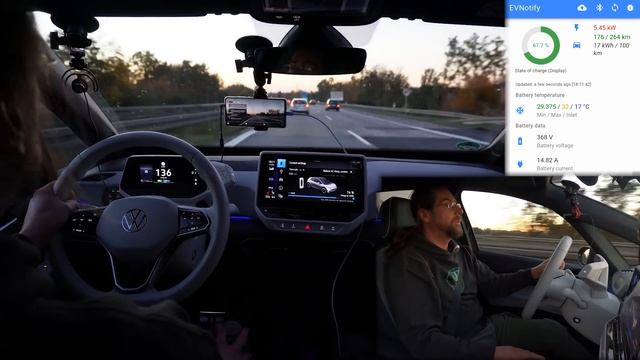 VW Id.3 Pure 45 kWh - Top speed 160 km/h range test with battery temp (EV Notify) смотреть онлайн