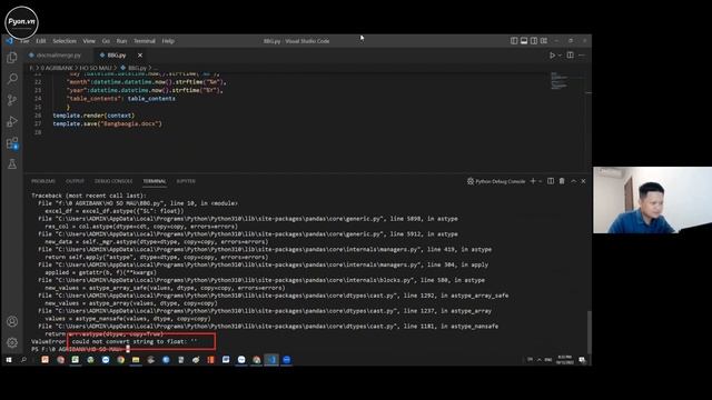 Chuyển Đổi Excel Sang Word Sử Dụng Python - Python Excel - Pandas - Pyan смотреть онлайн