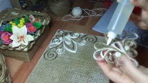 МК- Джутовая филигрань декор коробки джутом и мешковиной/evadusheva©2019/jutecraft/jute idea