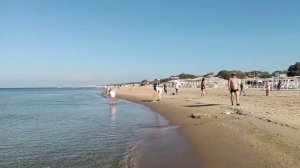 Анапа. Пришло потепление. Море хорошее. Пляж Олимп Джемете. 11 сентября 2023. 8.30 утра.