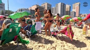 ?? Sunny day ? at LEBLON BEACH 4K | Walking tour the best Brazilian beach!