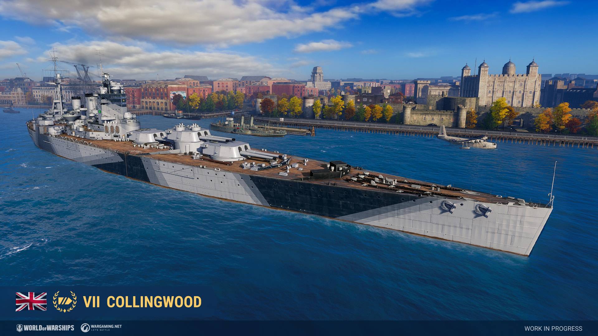 World of Warships: Collingwood. 1-ый бой. Забавный :)