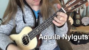 Aquila Nylguts vs. Worth Clear Fluorocarbon ukulele strings - a sound comparison