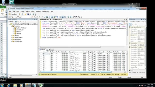 Database Analysis of Sage 500 using Excel- Database Queries, Filters and Pivot Tables