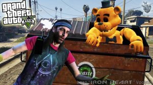 ГТА 5 МОДЫ! АНИМАТРОНИК FNAF ФРЕДДИ РАЗДАВИЛ ОМЕГУ МУСОРНЫМ БАКОМ! ОБЗОР МОДА GTA V! GTA 5 MODS #133