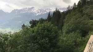 Италия/Швейцария. Бернинская железная дорога. Горный серпантин