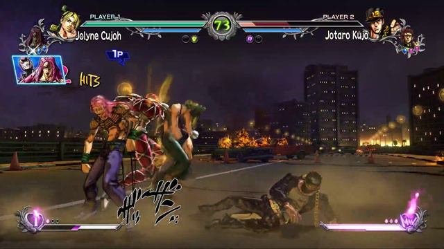 JoJo All Star Battle R - Matches - Bigo (Jolyne) VS Graverus (Jotaro)