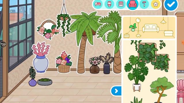 Тока Вока. Комната с цветами. Пальмы. Toca Life World. смотреть онлайн
