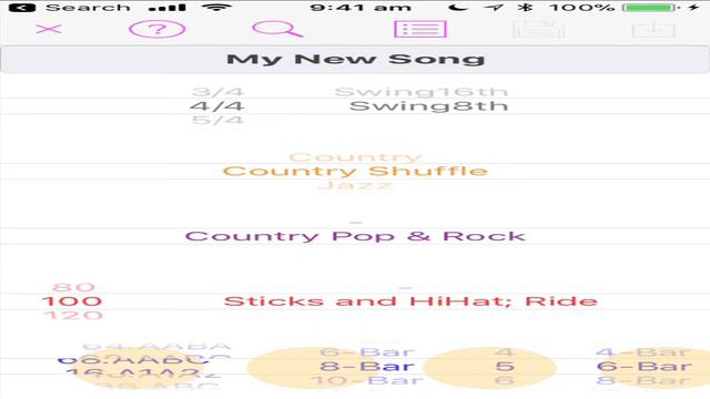 Song Rhythm Tracks App Preview 3 - Arrangement Creation options смотреть онлайн