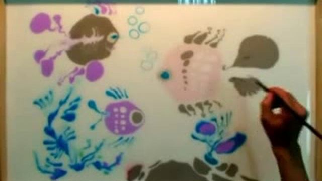 Эбру - рисование на воде - водная анимация - 7 смотреть онлайн