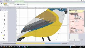 Уроки PE-Design: Дизайн машинной вышивки "Птичка"