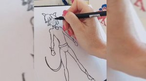 Как нарисовать СУПЕР КОТА/Урок рисования для детей СУПЕР КОТ/Рисуем вместе кота/Учимся рисовать кот